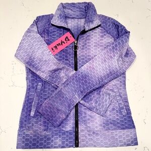 D’Yuki Purple Tie Dyed Ruched Textured Jacket  NWT